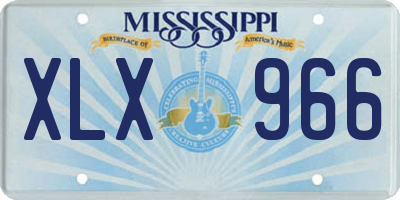 MS license plate XLX966