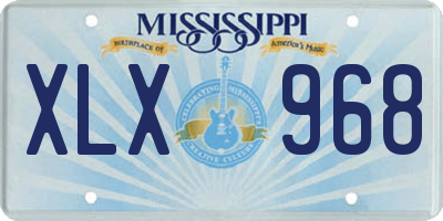 MS license plate XLX968