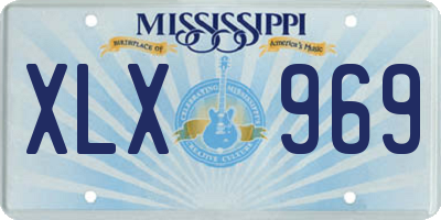 MS license plate XLX969