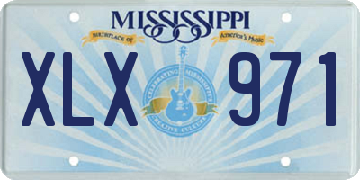 MS license plate XLX971