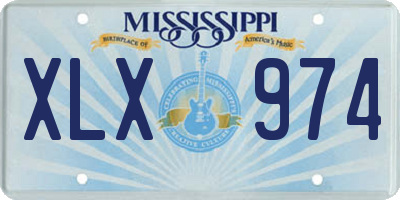 MS license plate XLX974