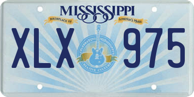 MS license plate XLX975