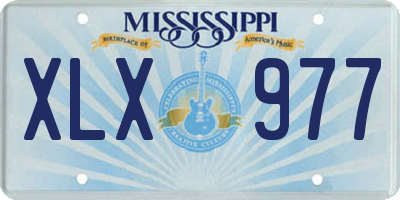 MS license plate XLX977
