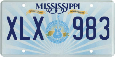 MS license plate XLX983