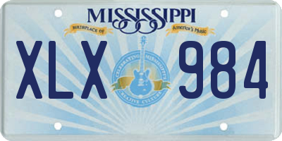 MS license plate XLX984