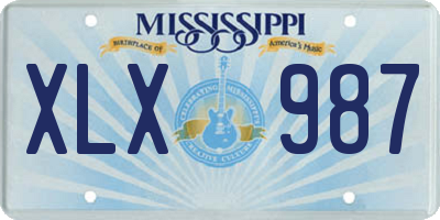 MS license plate XLX987