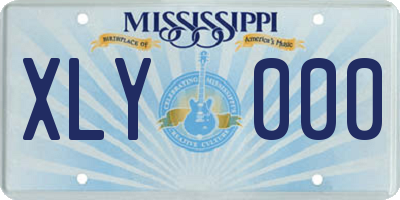 MS license plate XLY000