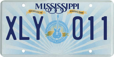 MS license plate XLY011
