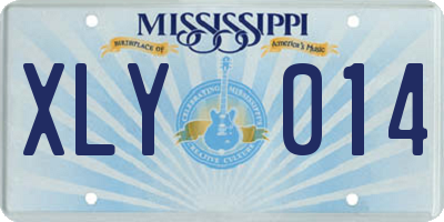 MS license plate XLY014