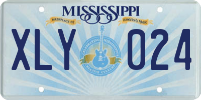 MS license plate XLY024