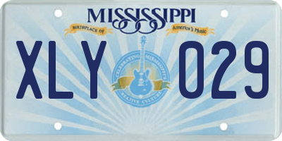 MS license plate XLY029
