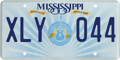 MS license plate XLY044
