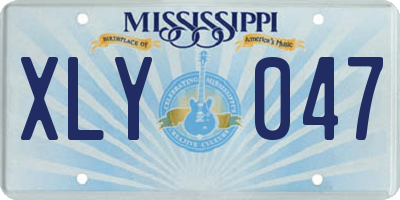 MS license plate XLY047