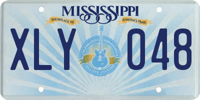MS license plate XLY048