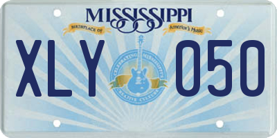 MS license plate XLY050