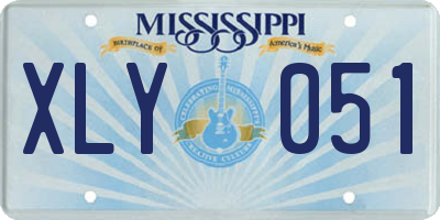 MS license plate XLY051