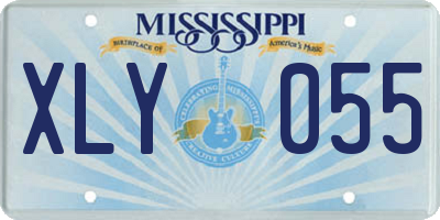 MS license plate XLY055