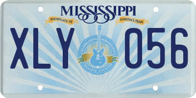 MS license plate XLY056