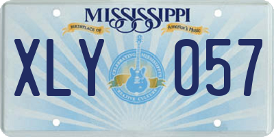 MS license plate XLY057