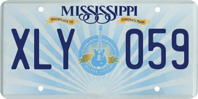 MS license plate XLY059