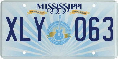MS license plate XLY063