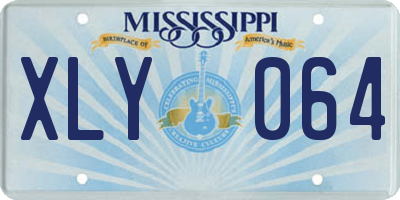 MS license plate XLY064