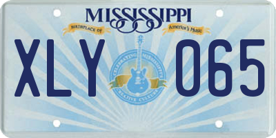 MS license plate XLY065