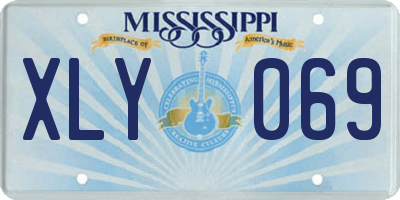 MS license plate XLY069