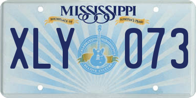 MS license plate XLY073