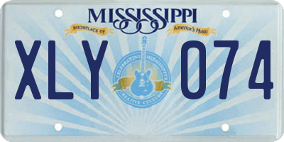 MS license plate XLY074