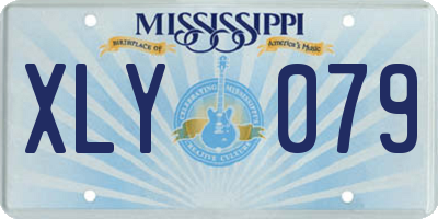 MS license plate XLY079