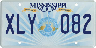 MS license plate XLY082