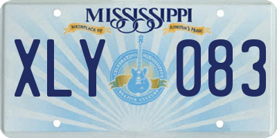 MS license plate XLY083