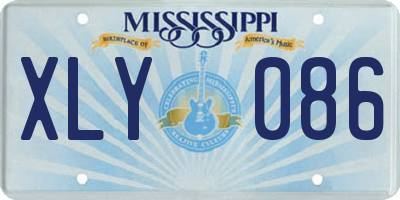 MS license plate XLY086