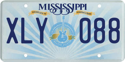MS license plate XLY088