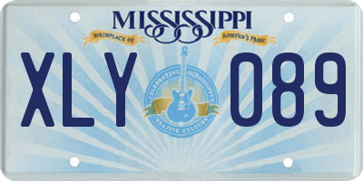 MS license plate XLY089