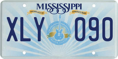 MS license plate XLY090