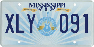 MS license plate XLY091