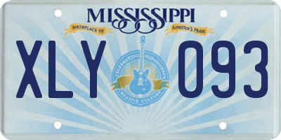 MS license plate XLY093