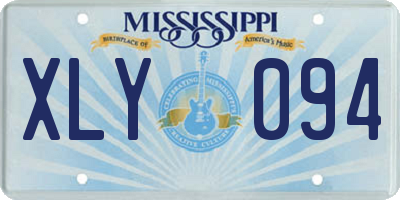 MS license plate XLY094