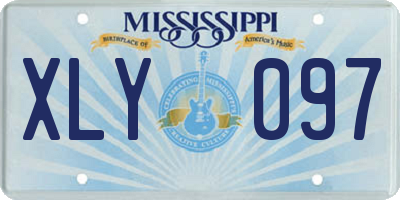 MS license plate XLY097