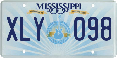 MS license plate XLY098