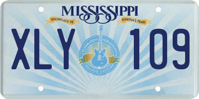 MS license plate XLY109