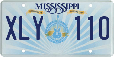 MS license plate XLY110
