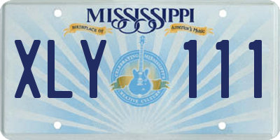 MS license plate XLY111