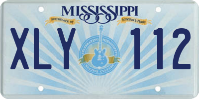 MS license plate XLY112