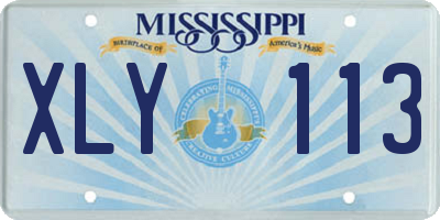 MS license plate XLY113