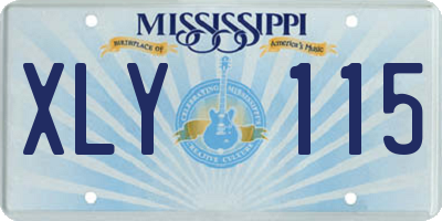 MS license plate XLY115