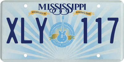 MS license plate XLY117
