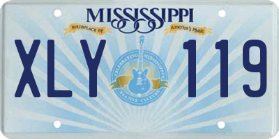 MS license plate XLY119